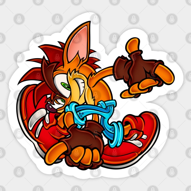 Crash Adventure 1 Sticker by indiespiv